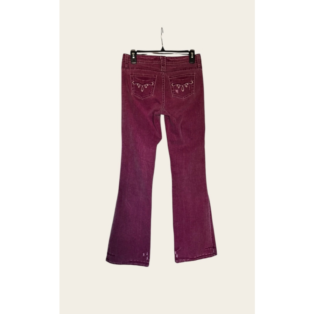 Women's London Jean Flare & Wide Leg Jeans Size 4 Burgundy - Picture 3 of 7